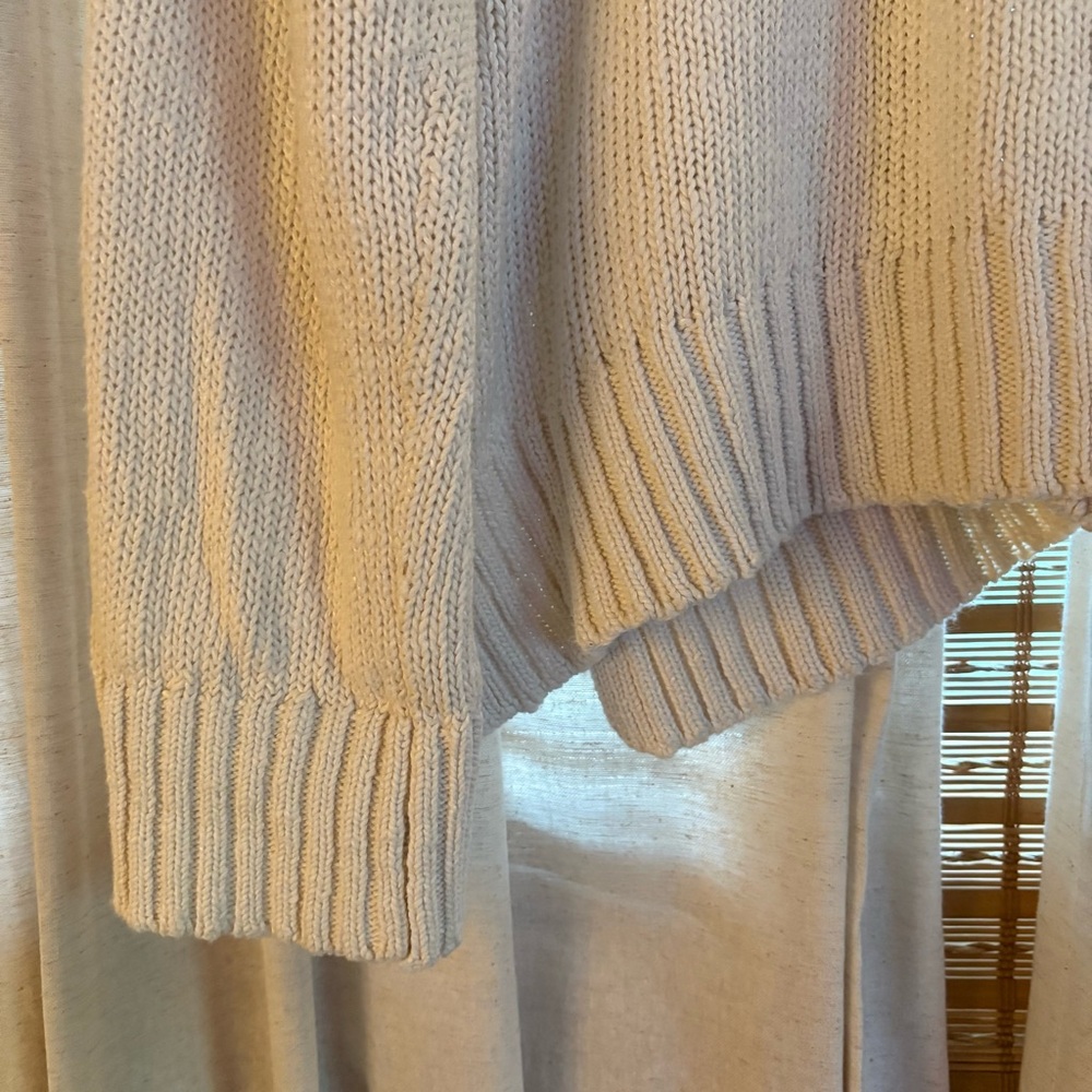 Quince Ivory Cotton Linen Relaxed Cardigan - Picture 9 of 12